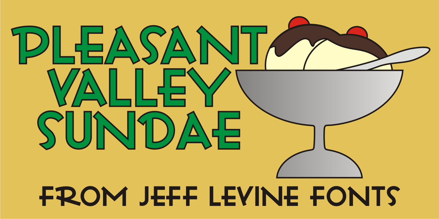 Pleasant Valley Sundae Font Family Poster