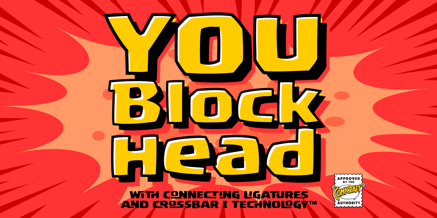 You Blockhead Font Poster