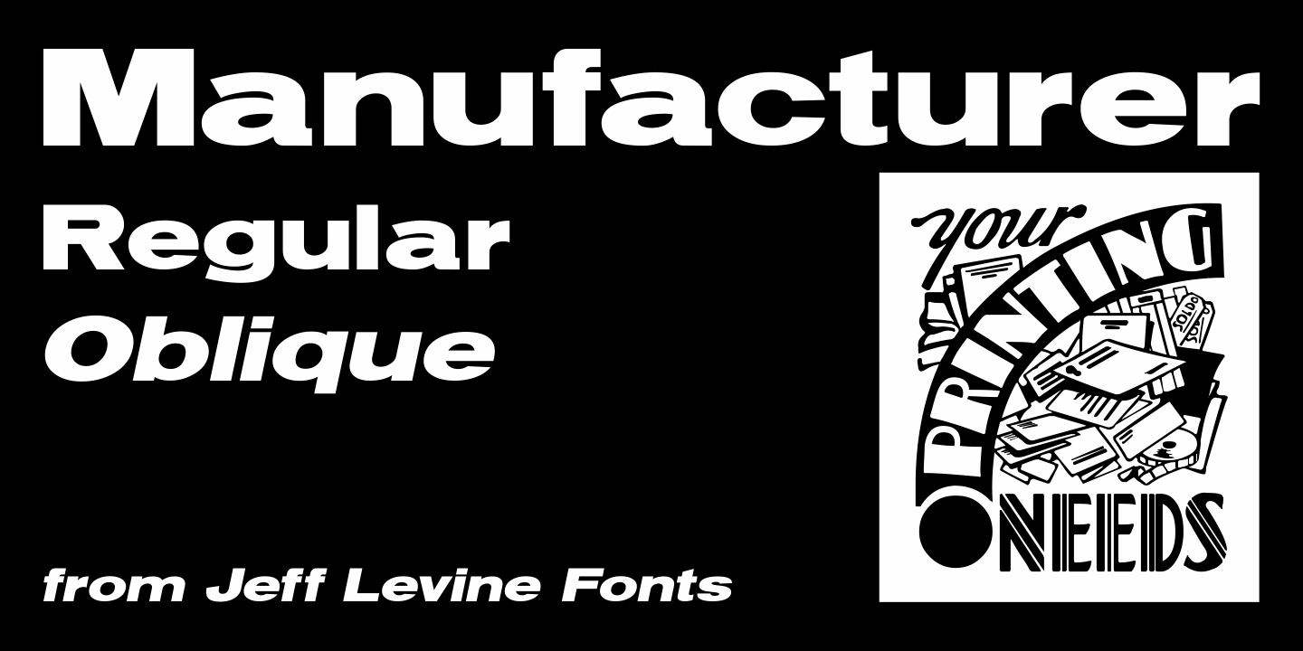 Manufacturer Font Poster #1