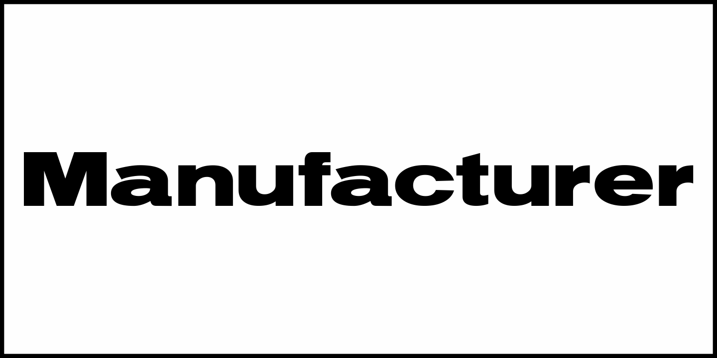 Manufacturer Font Poster #2