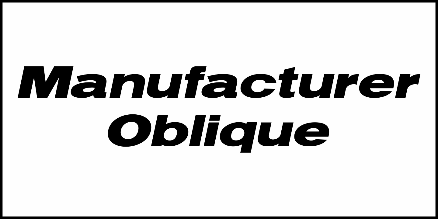Manufacturer Font Poster #4