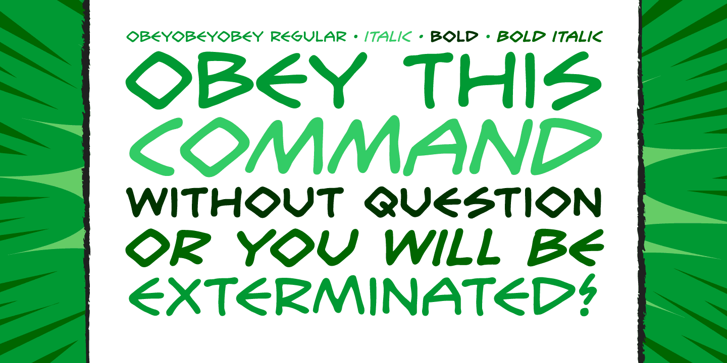 Obey Obey Obey Font Poster #1