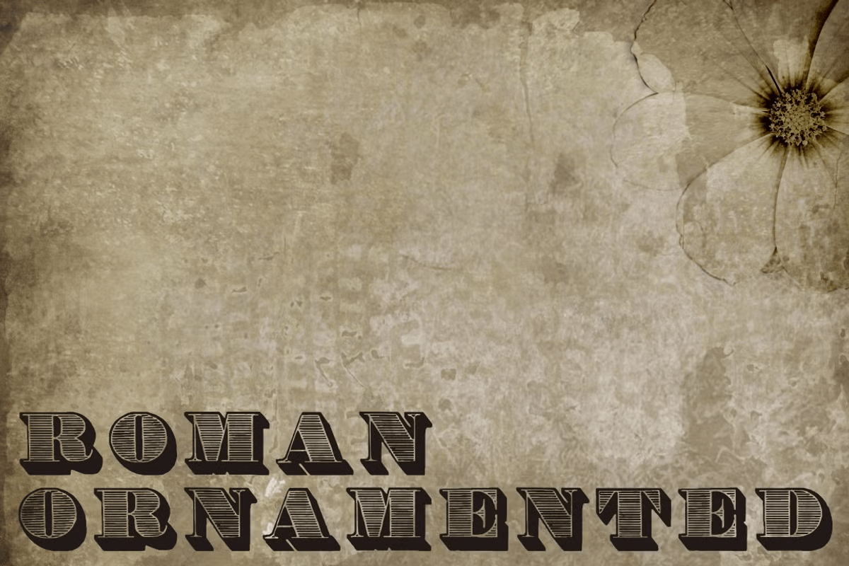 Roman Ornamented Font Family Poster