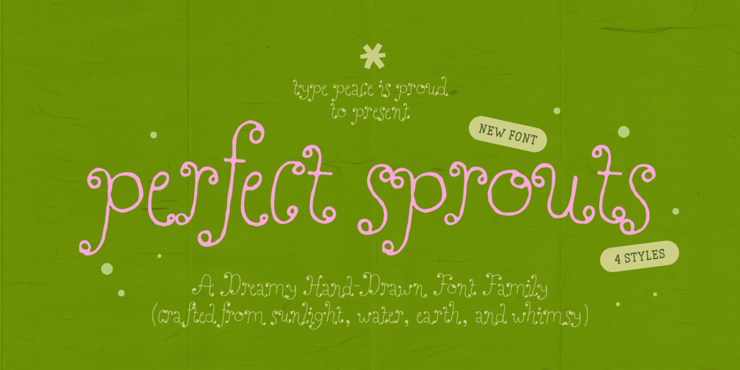 Perfect Sprouts Font Poster