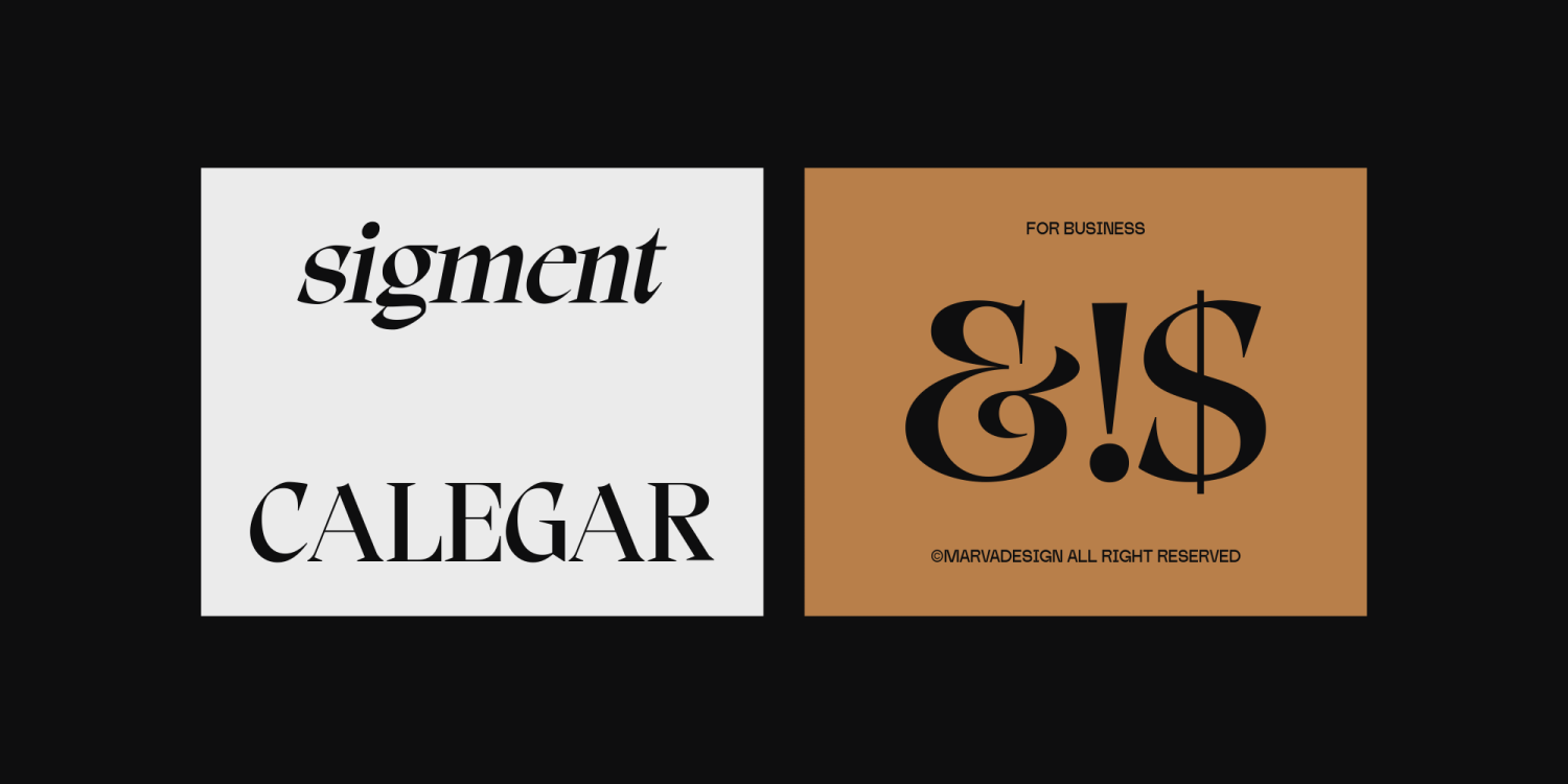 Calegar Font Poster #1