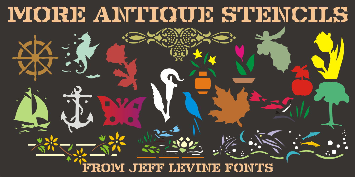 More Antique Stencils Font Family Poster
