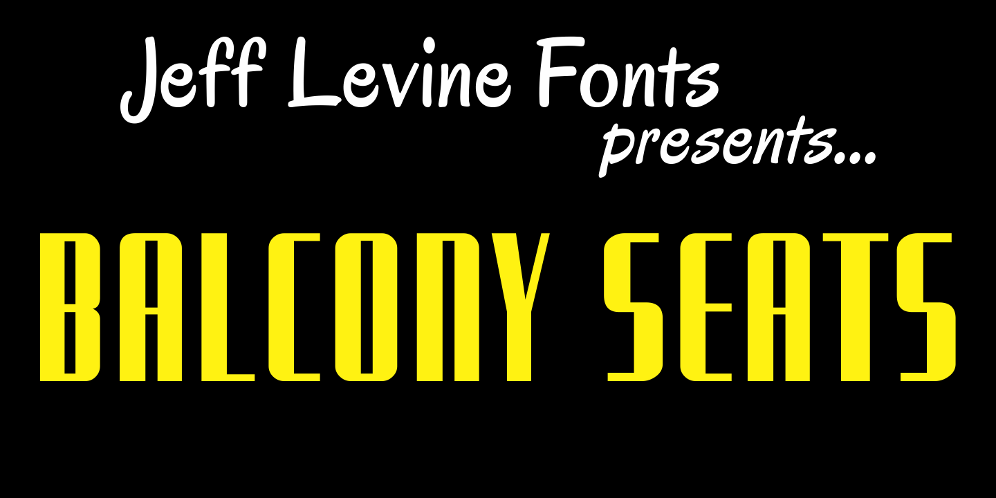 Balcony Seats Font Poster #1