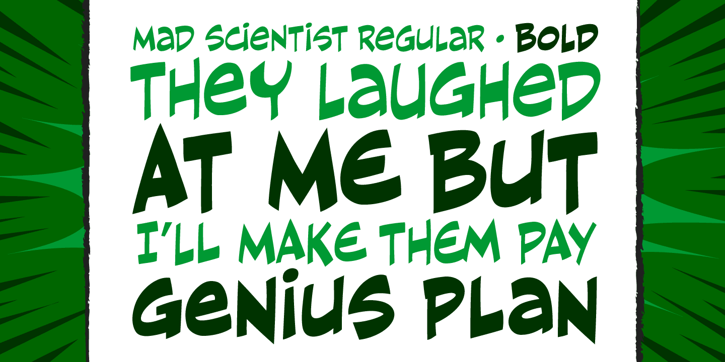 Mad Scientist Font Poster #1