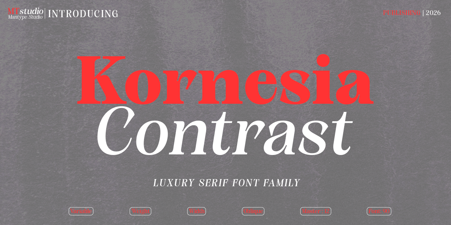 Kornesia Contrast Font Poster