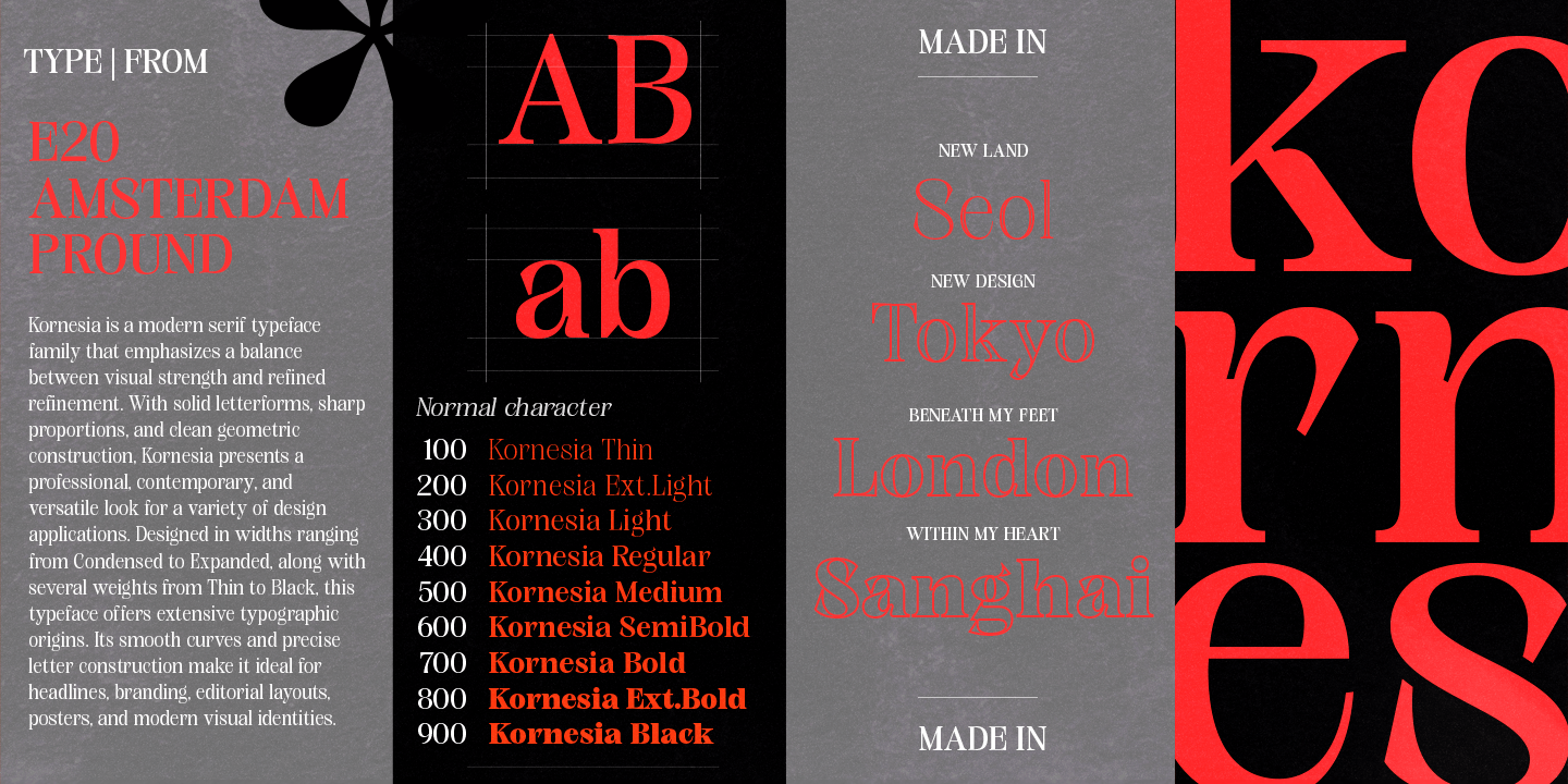 Kornesia Contrast Font Poster #1