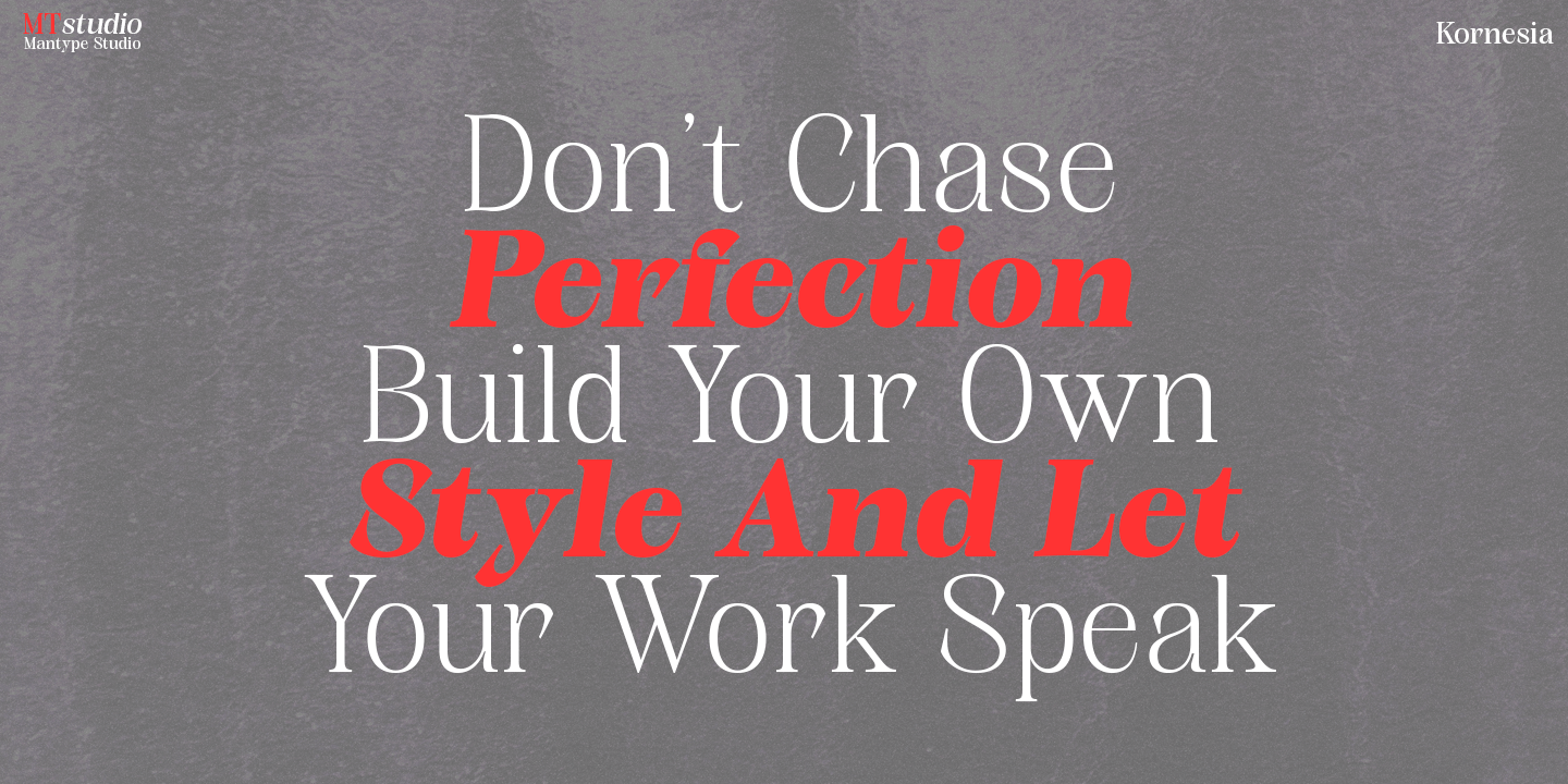 Kornesia Contrast Font Poster #1