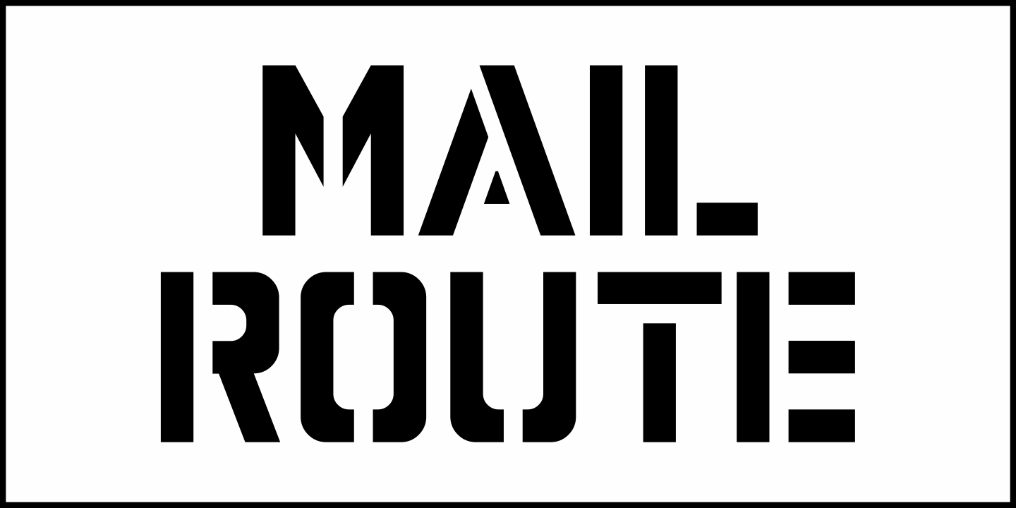 Mail Route Font Poster #2