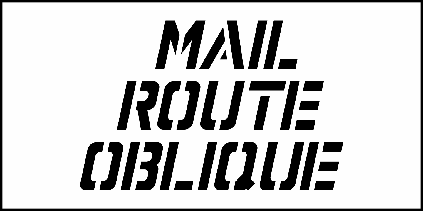 Mail Route Font Poster #4