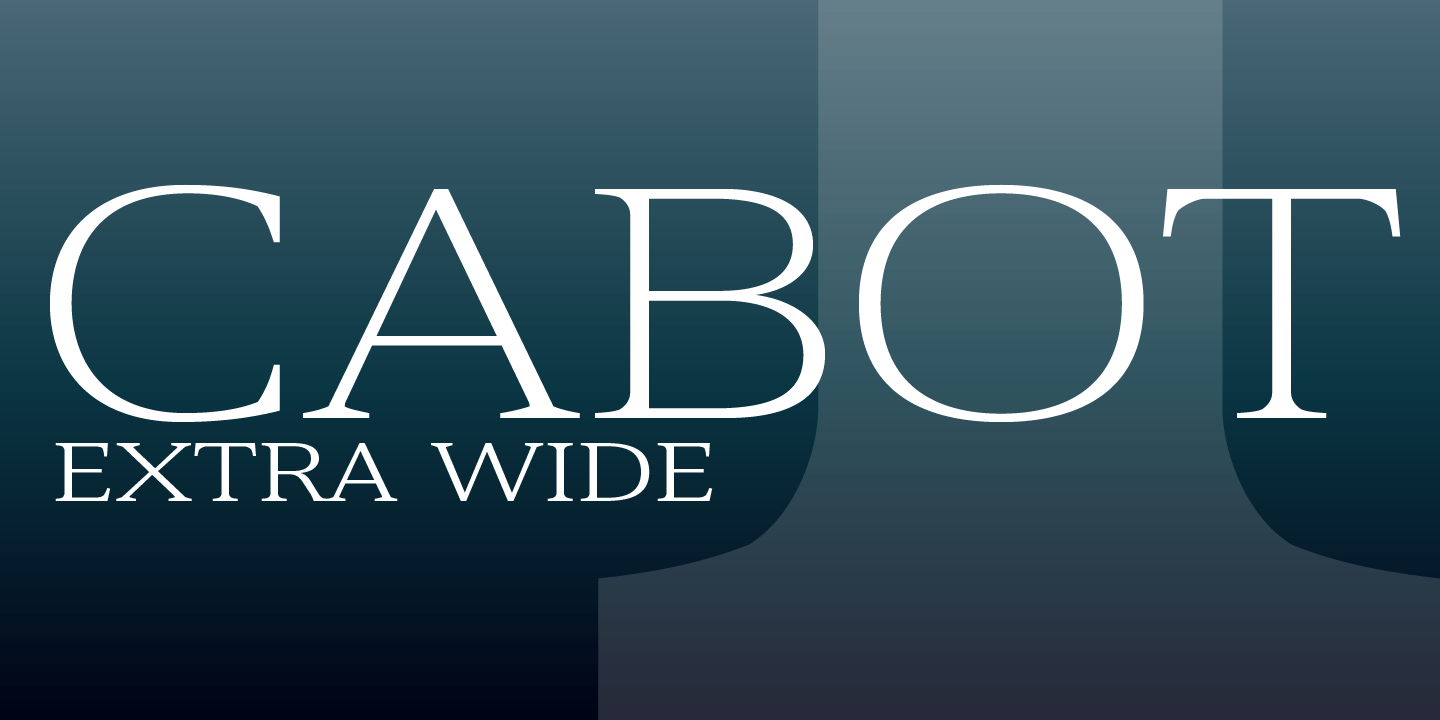 Cabot Extra Wide Font Poster #1