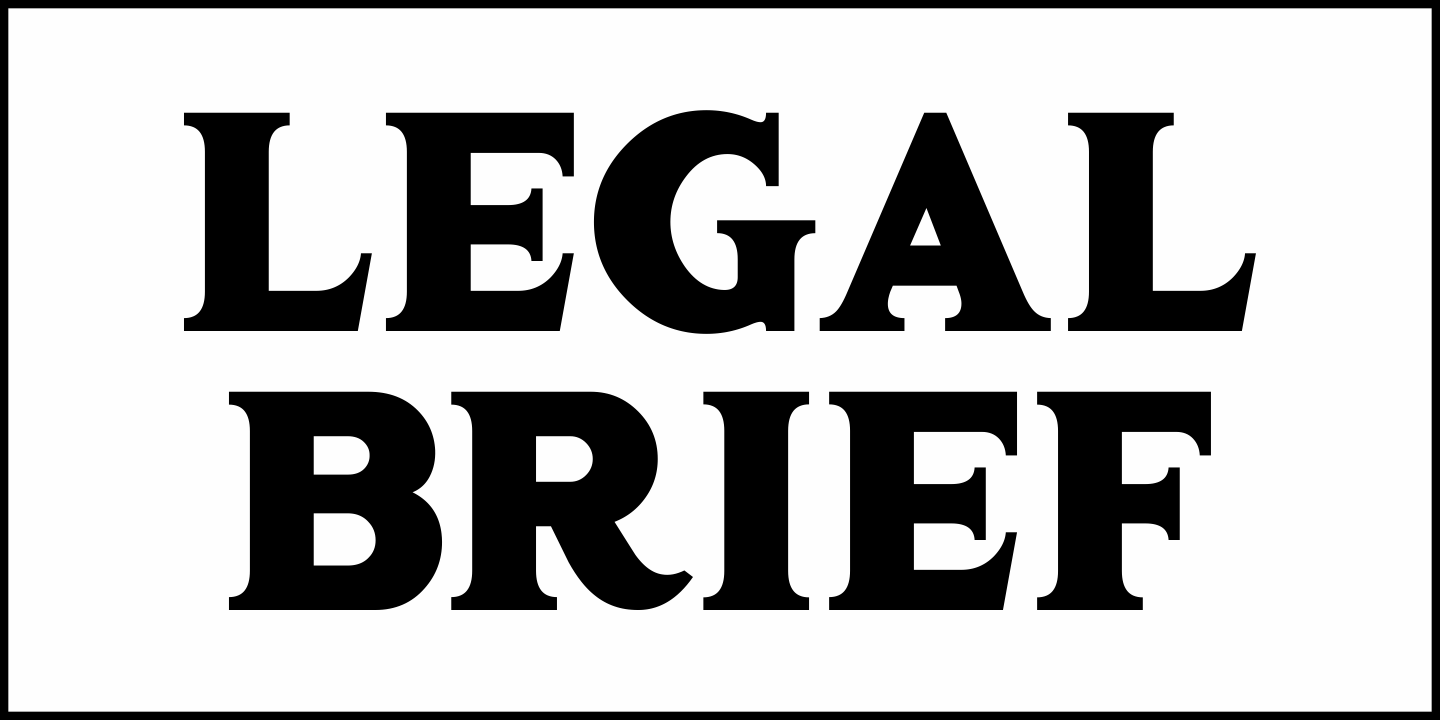 Legal Brief Font Poster #1
