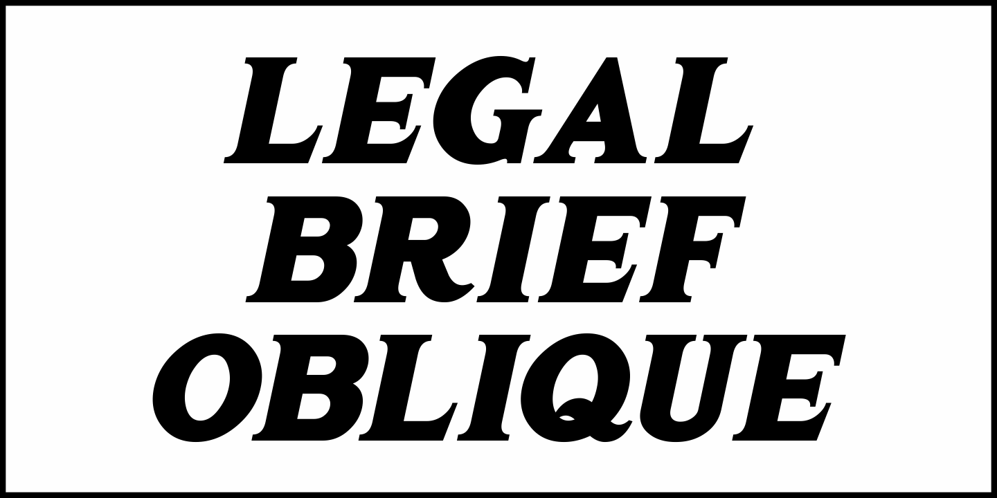 Legal Brief Font Poster #1