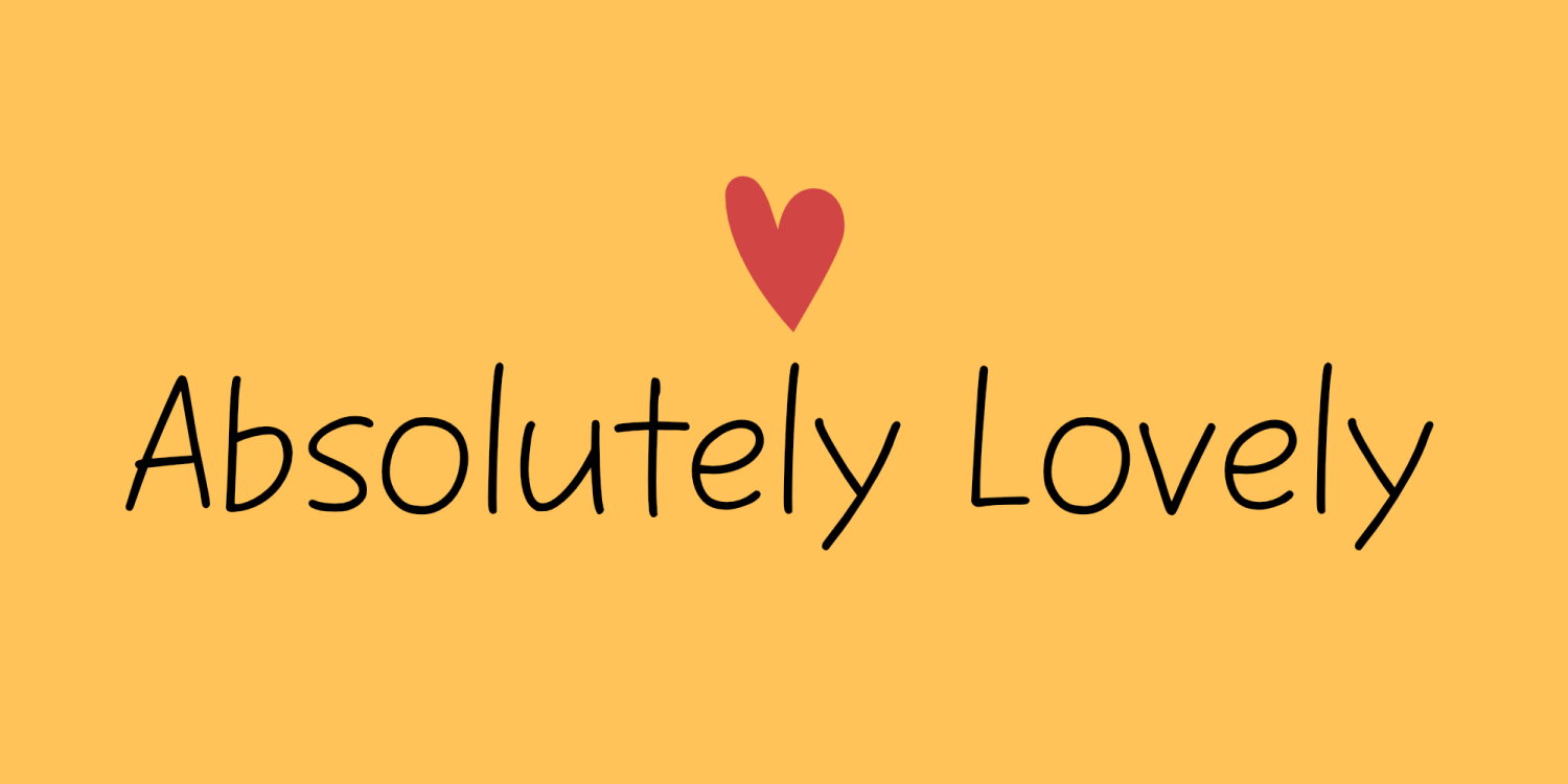 Absolutely Lovely Font Poster #1