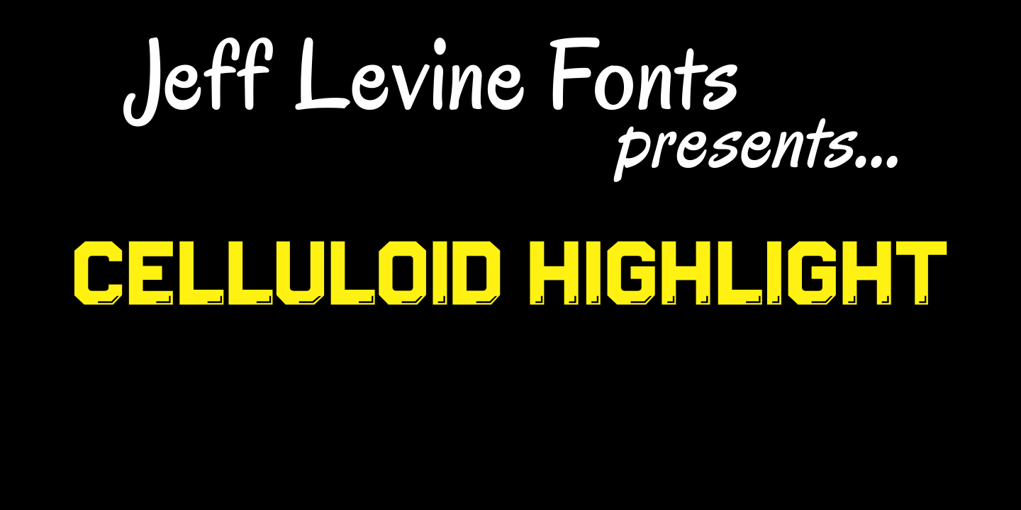 Celluloid Highlight Font Poster #1