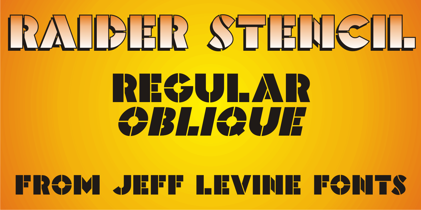 Raider Stencil Font Poster #1