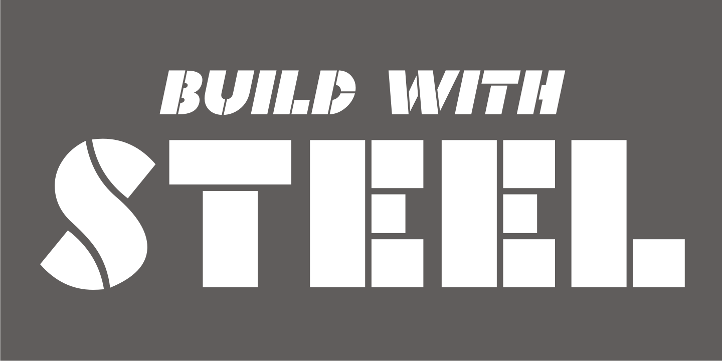 Raider Stencil Font Poster #4