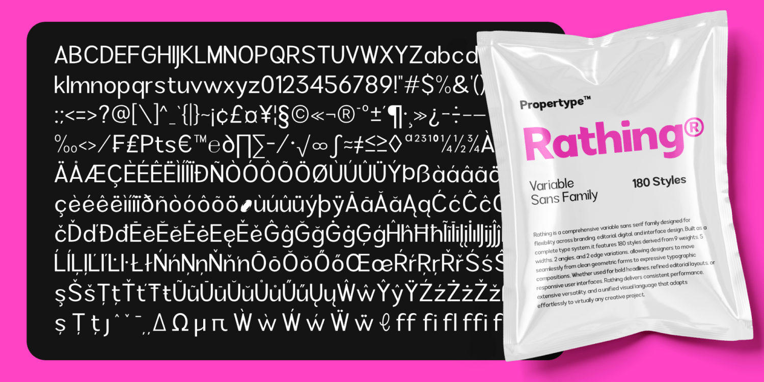 Rathing Font Poster #15