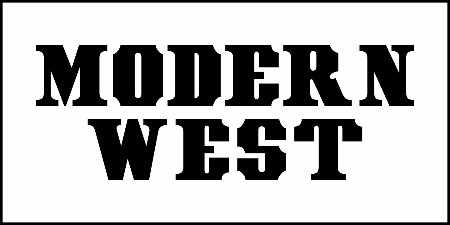 Modern West Font Poster #2