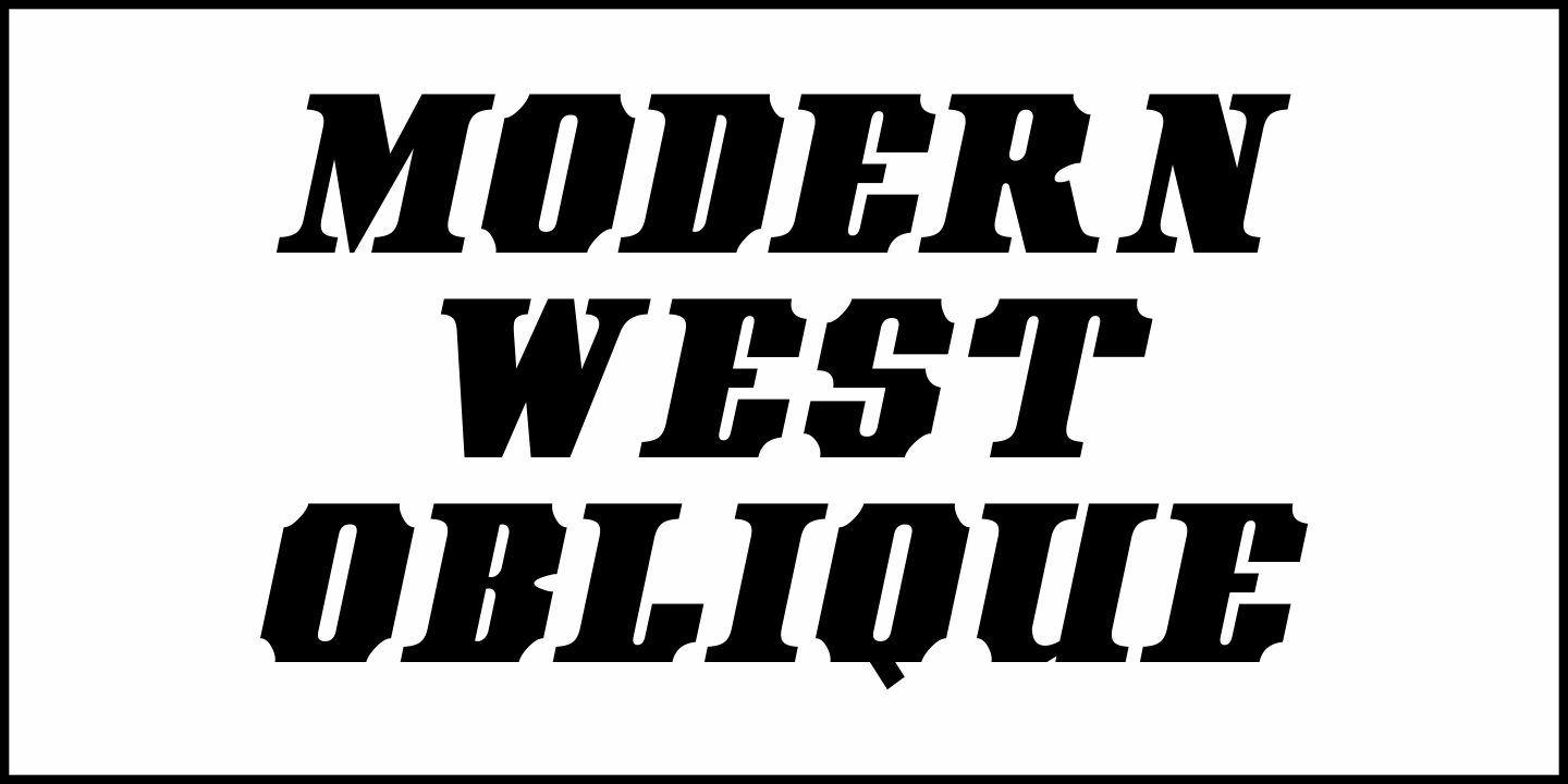 Modern West Font Poster #4