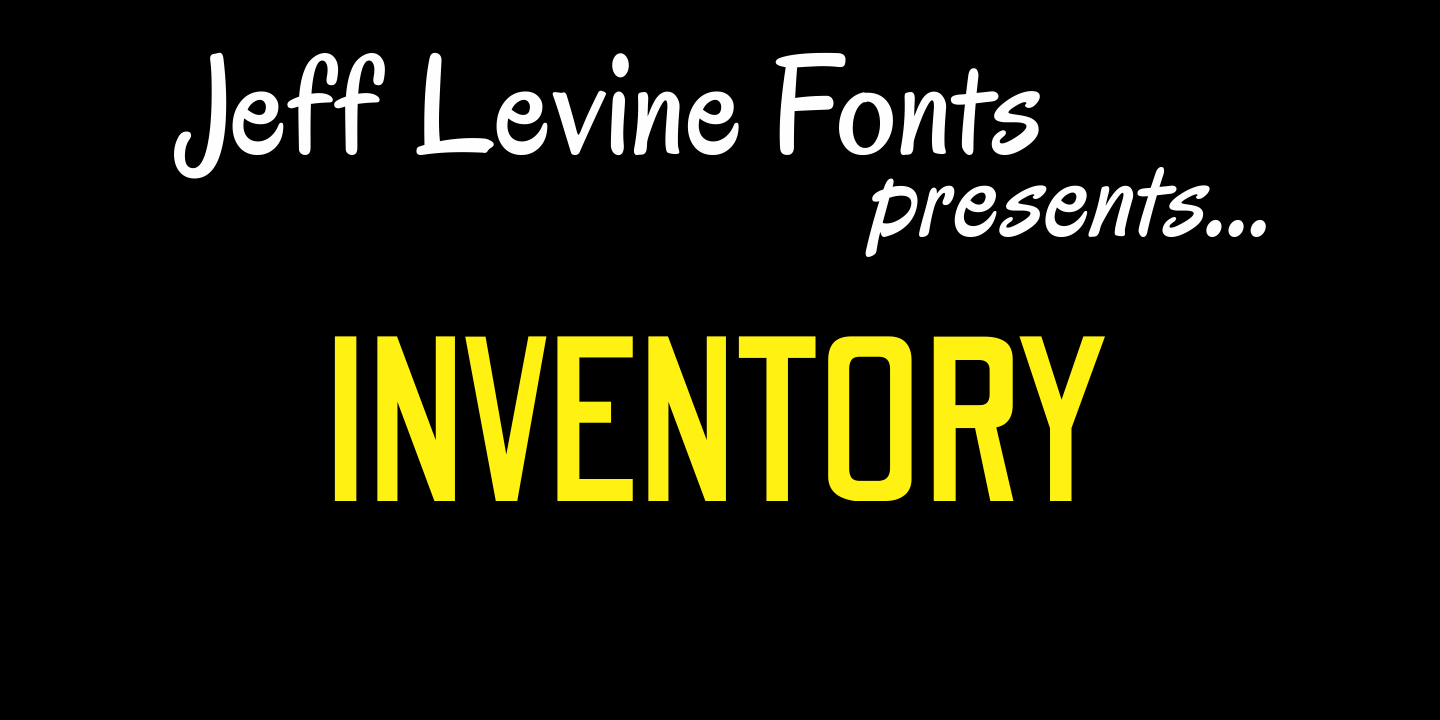 Inventory Font Poster #1