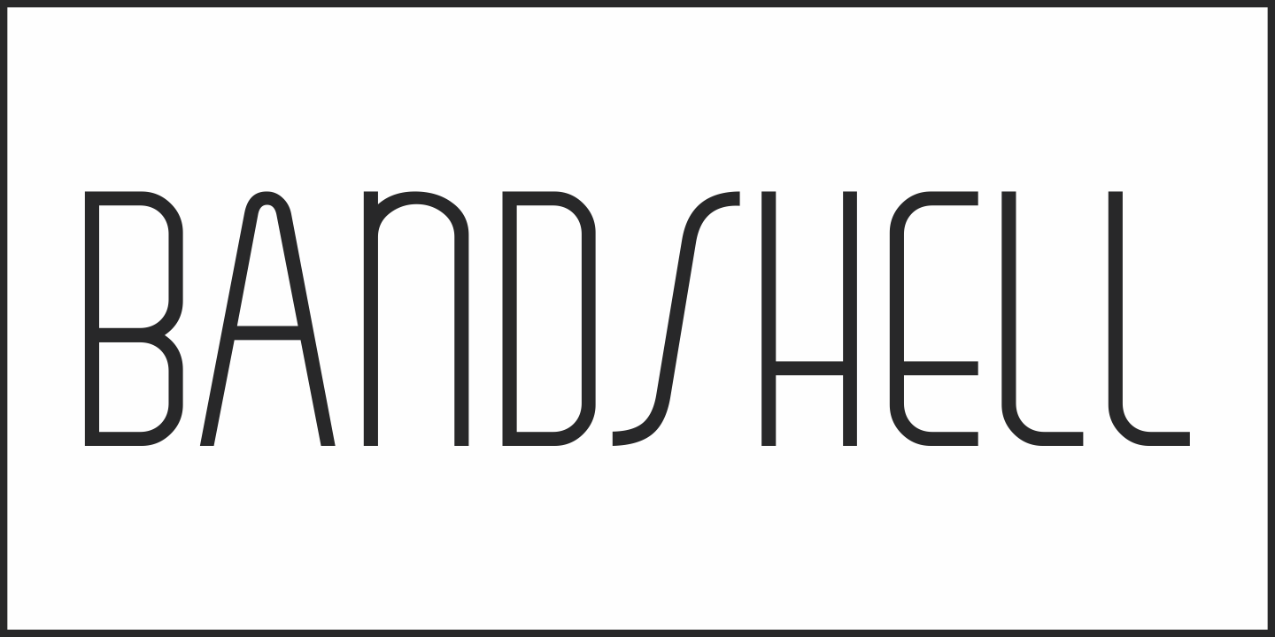 Bandshell Font Poster #2