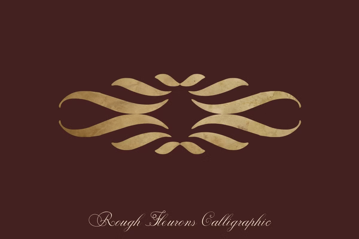 Rough Fleurons Calligraphic Font Family Poster