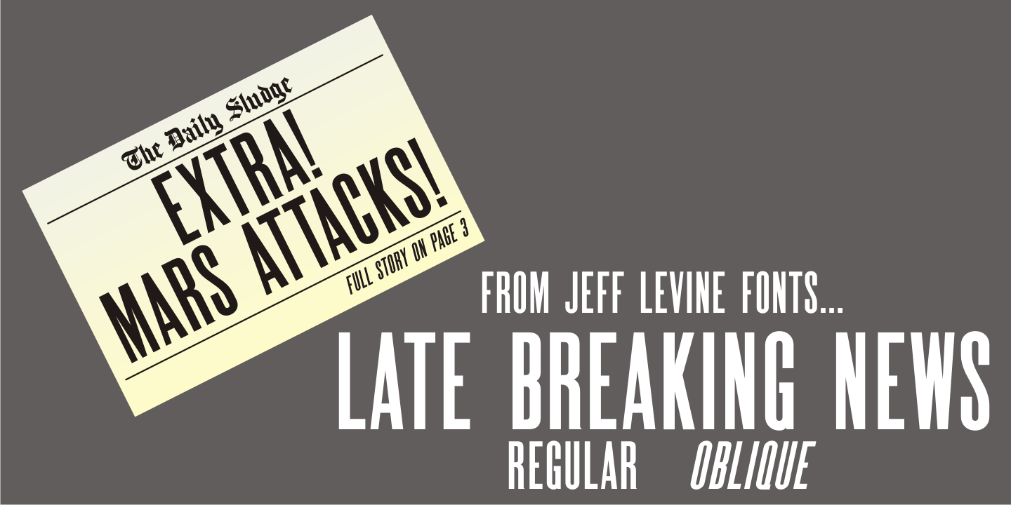 Late Breaking News Font Family Poster