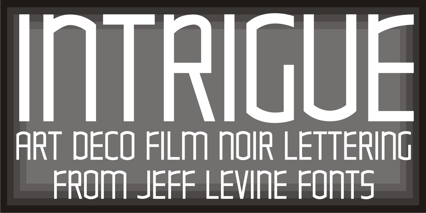 Intrigue Font Family Poster