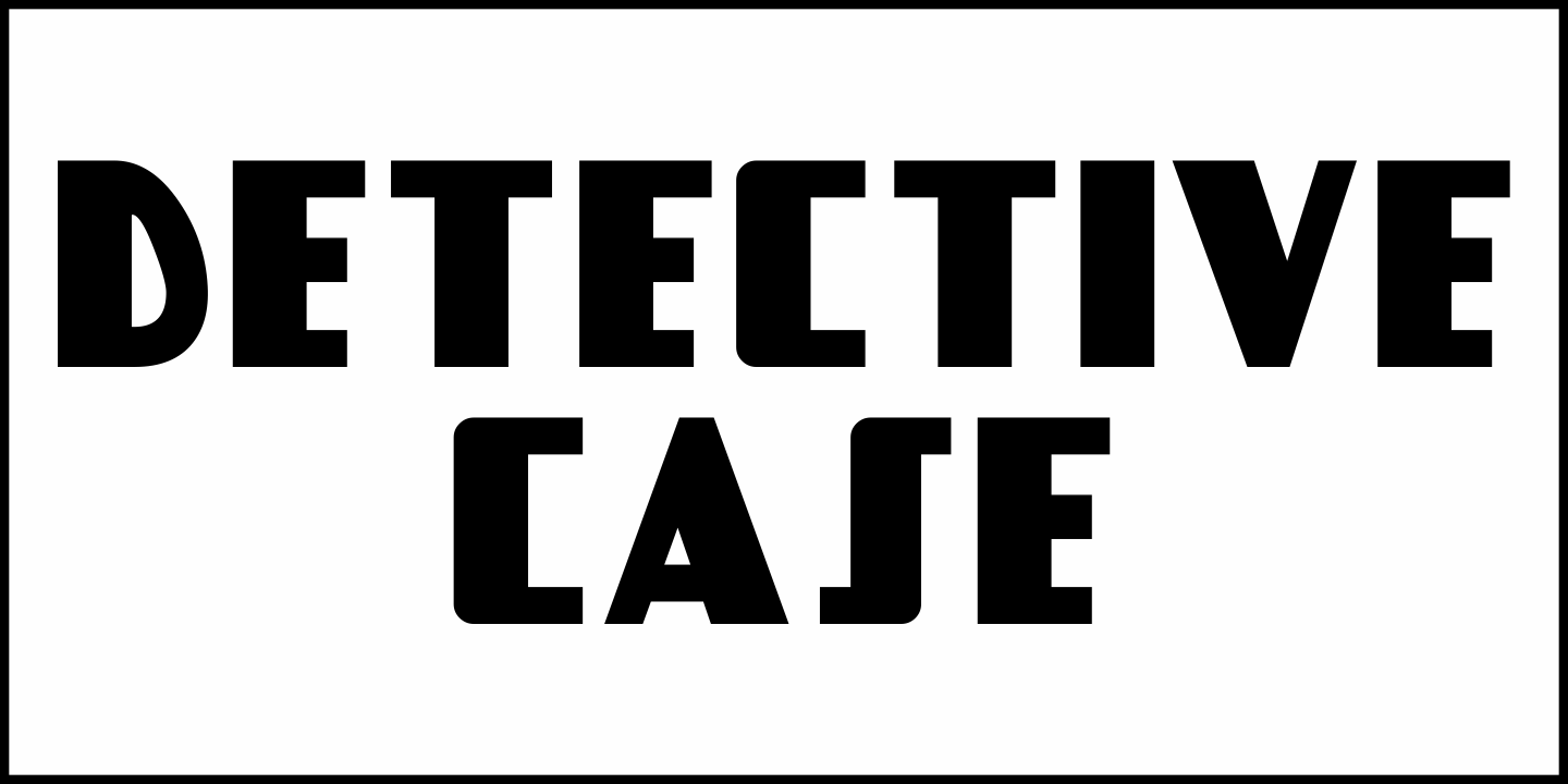Detective Case Font Poster #1