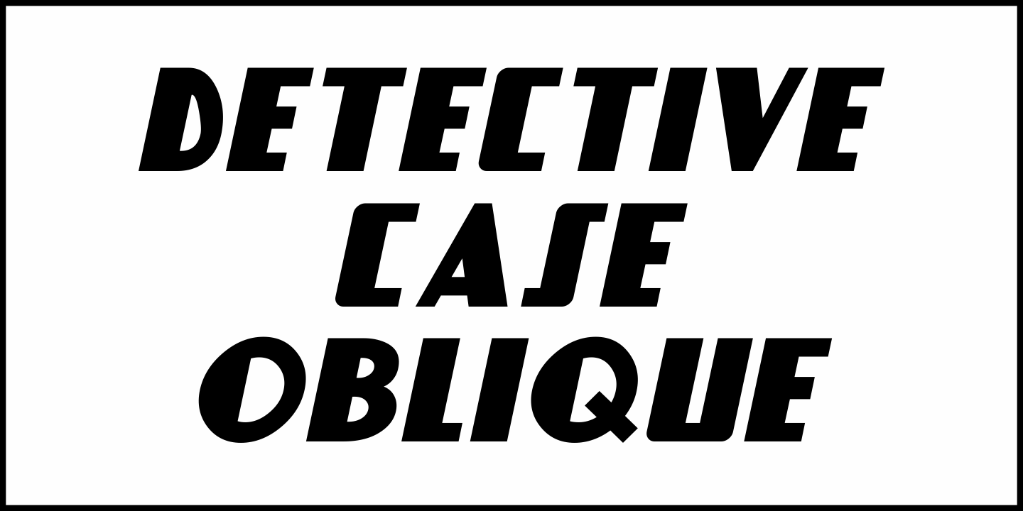 Detective Case Font Poster #1