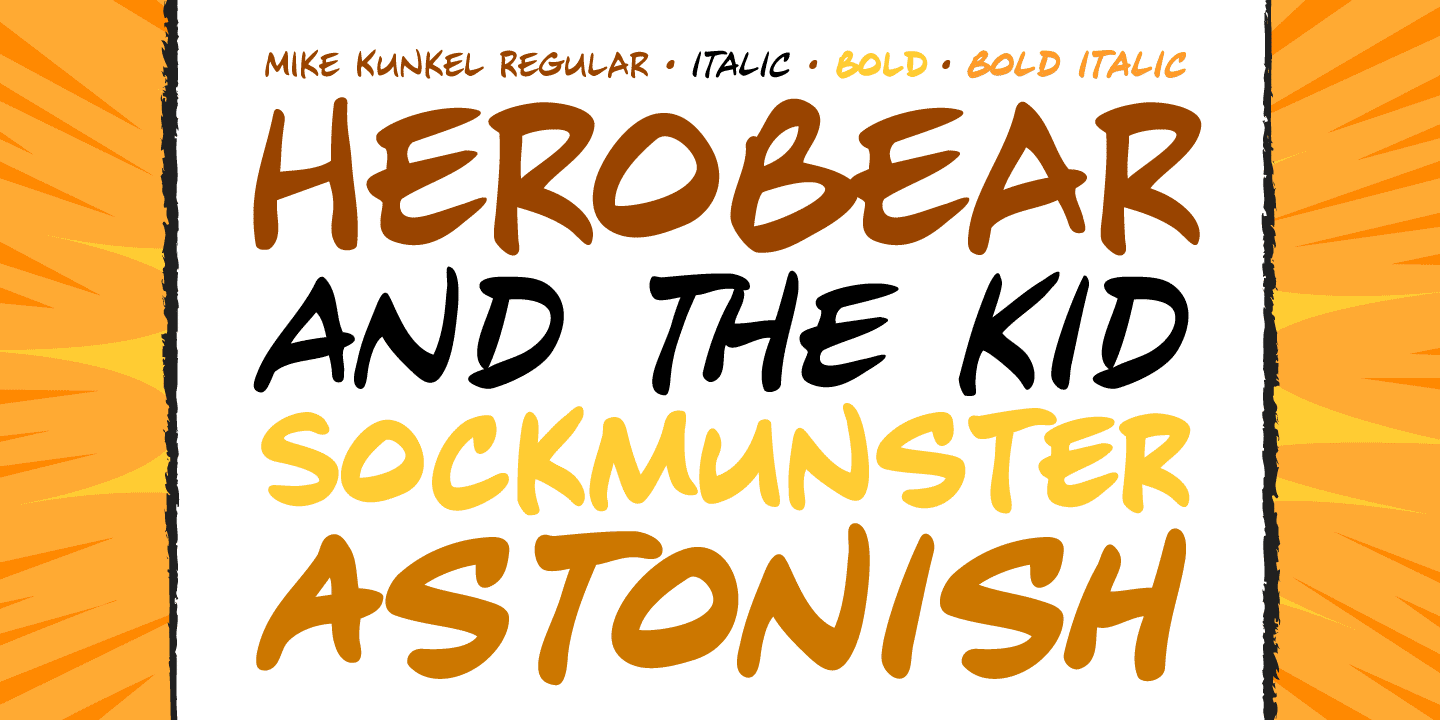 Mike Kunkel Font Poster #1