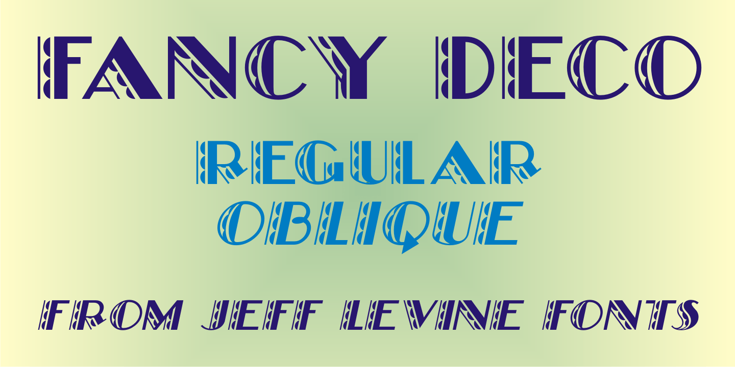 Fancy Deco Font Family Poster