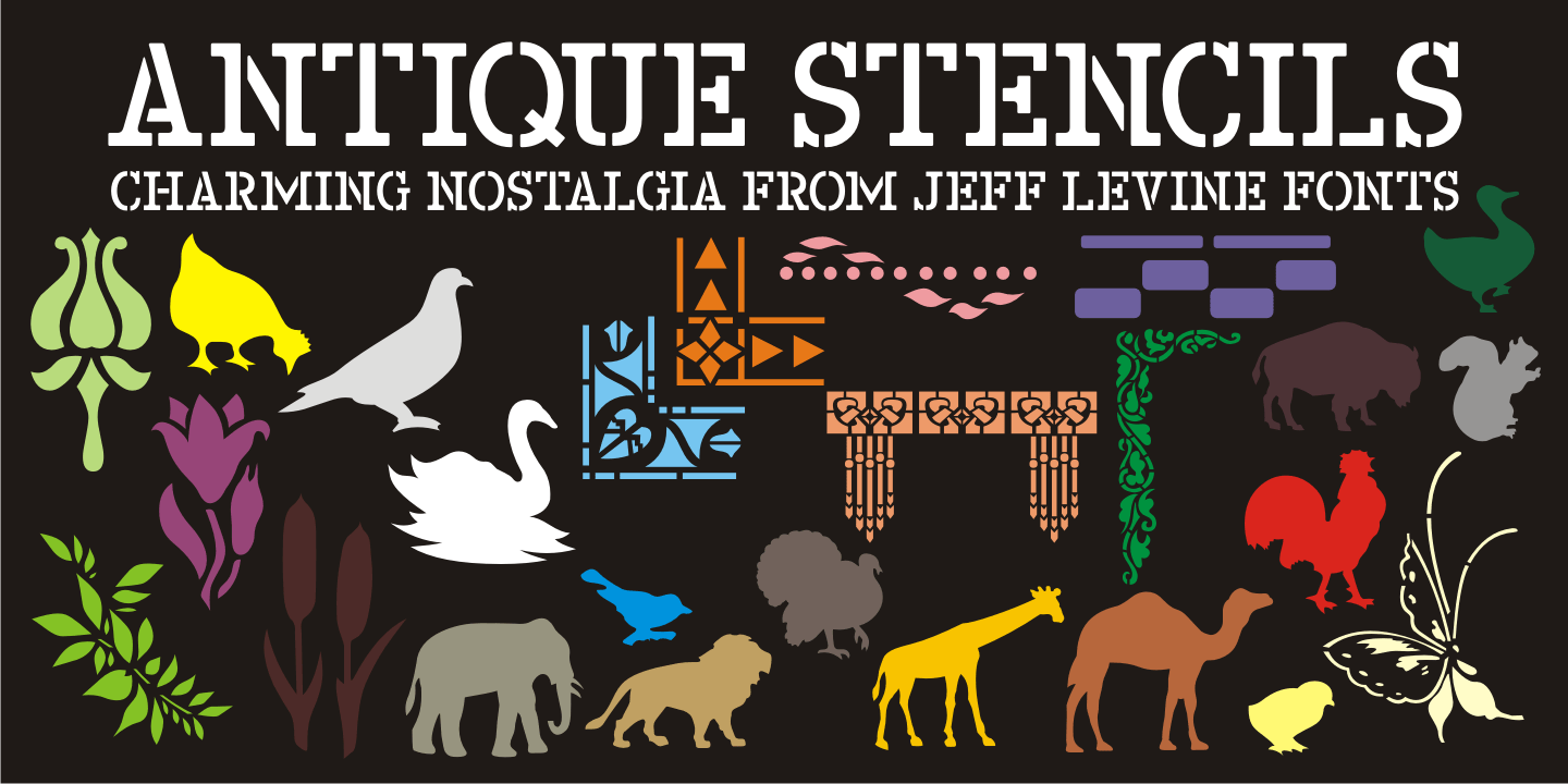 Antique Stencils Font Poster