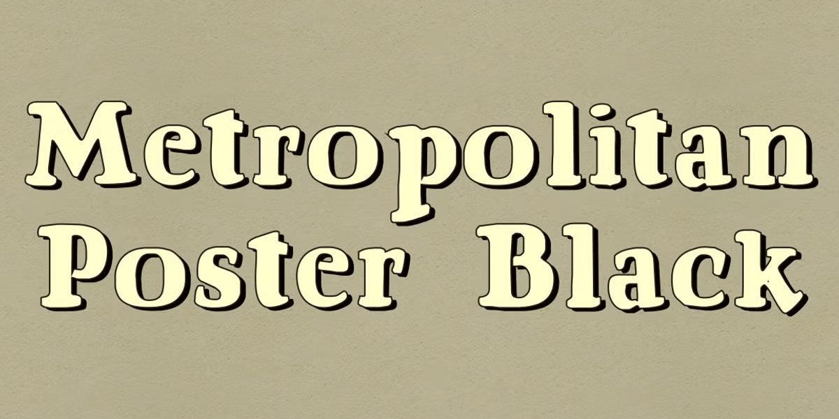 Metropolitan Poster Black Font Family Poster