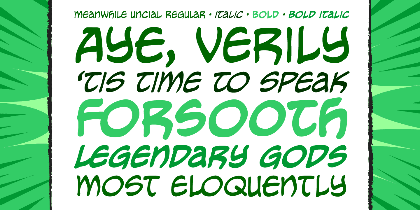 Meanwhile Uncial Font Poster #1