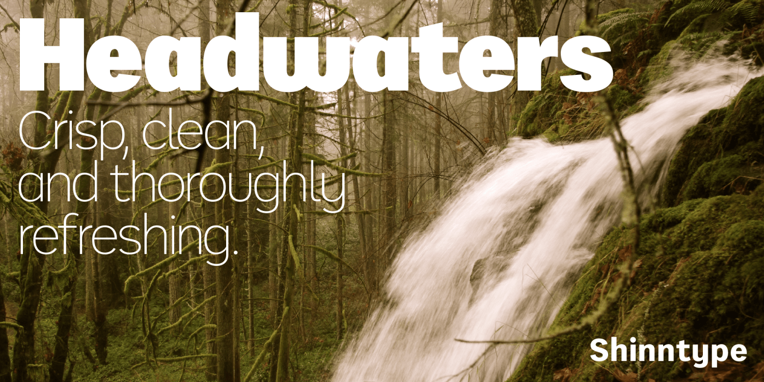 Headwaters Font Poster #1