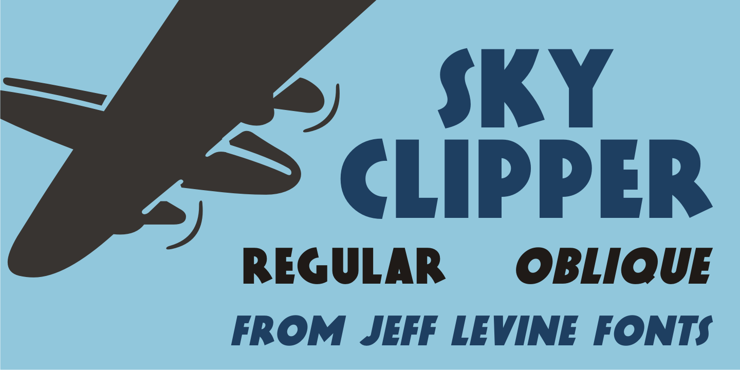 Sky Clipper Font Poster #1