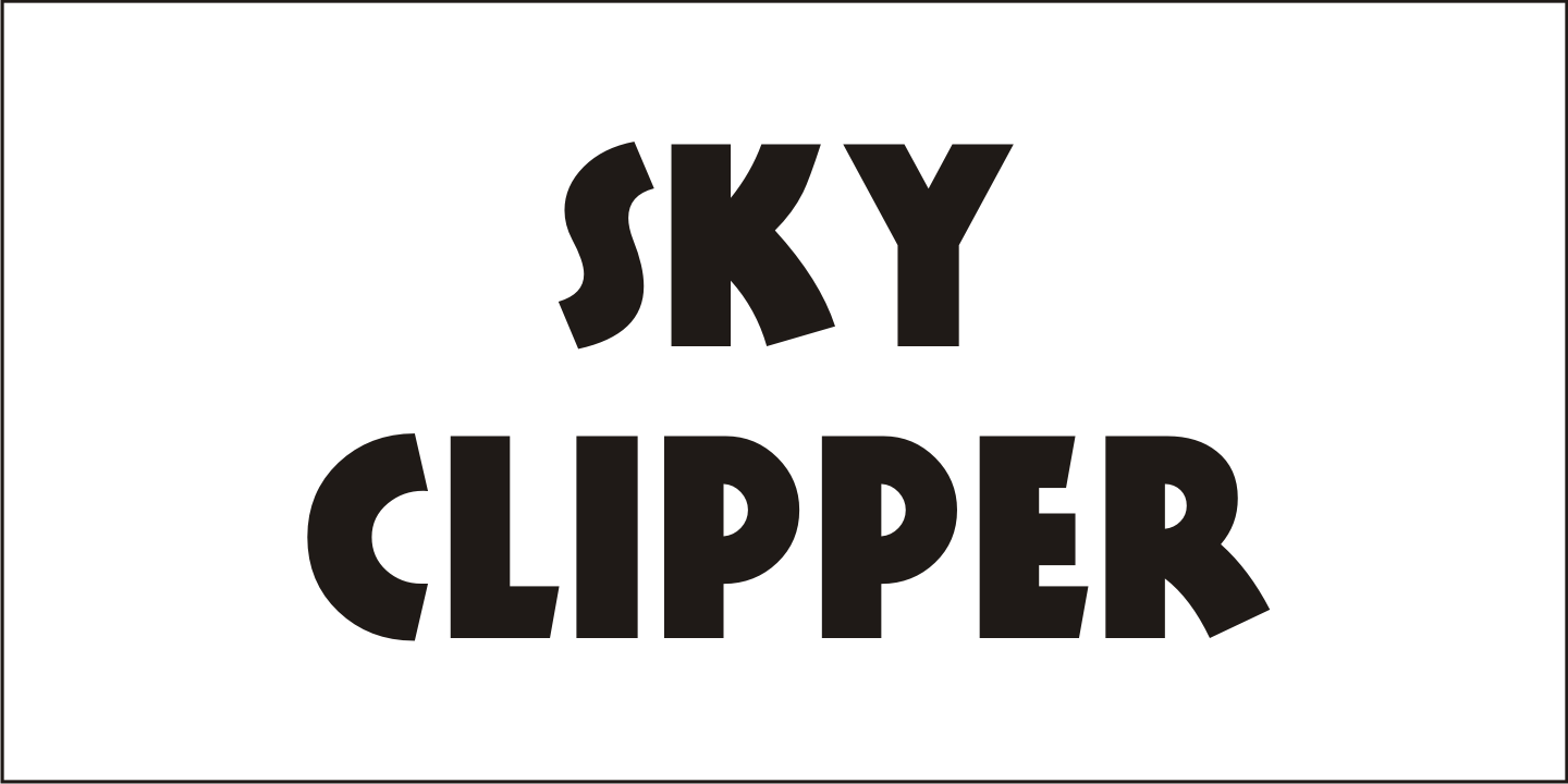 Sky Clipper Font Poster #1