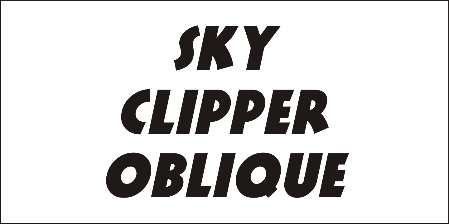 Sky Clipper Font Poster #1