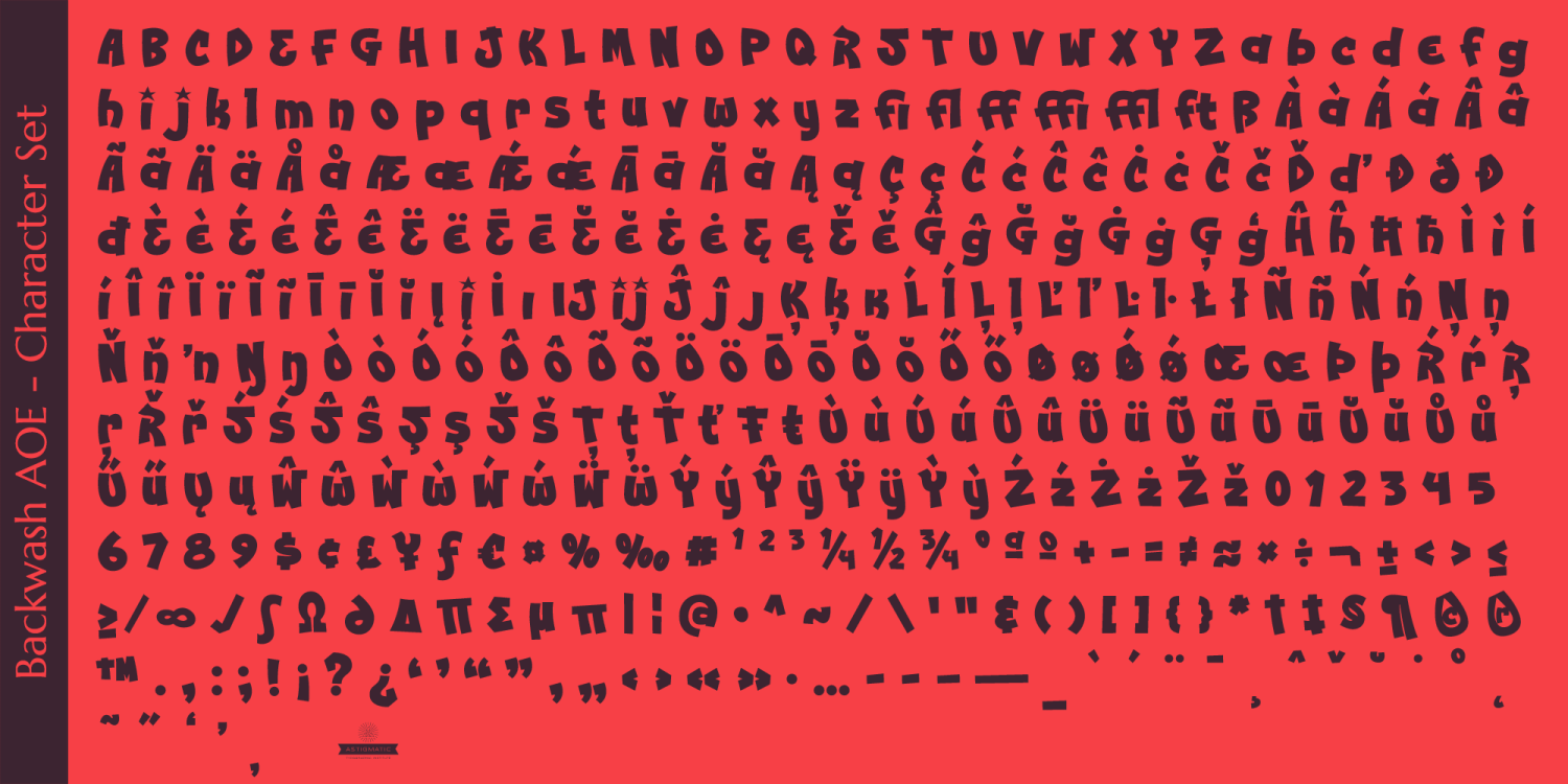 Backwash AOE Font Poster #1