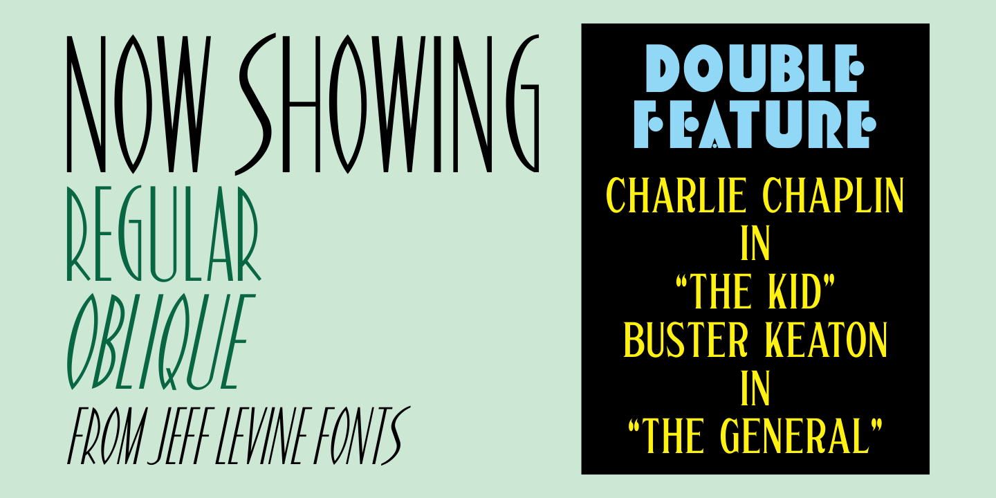 Now Showing Font Family Poster