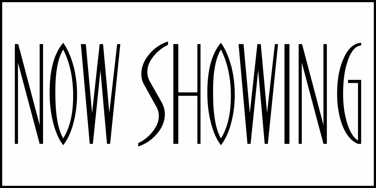 Now Showing Font Poster #2