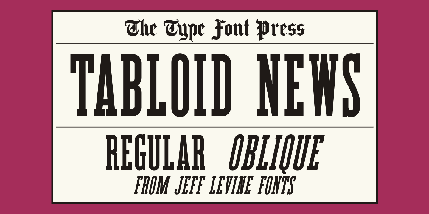 Tabloid News Font Poster #1
