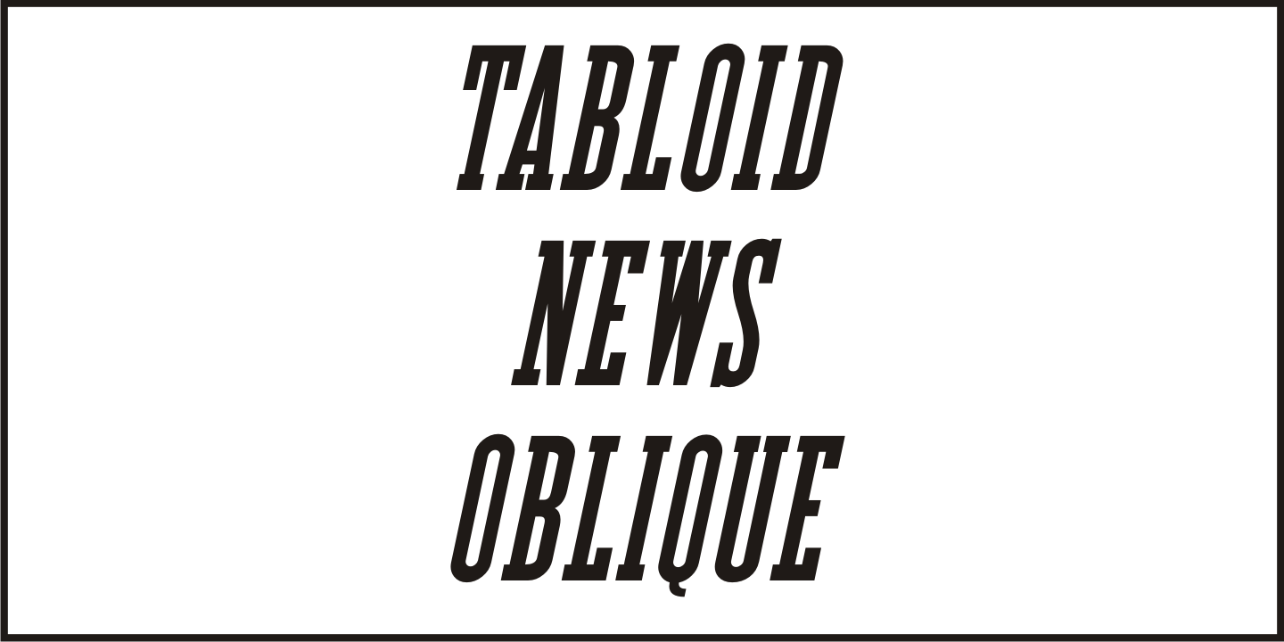 Tabloid News Font Poster #4