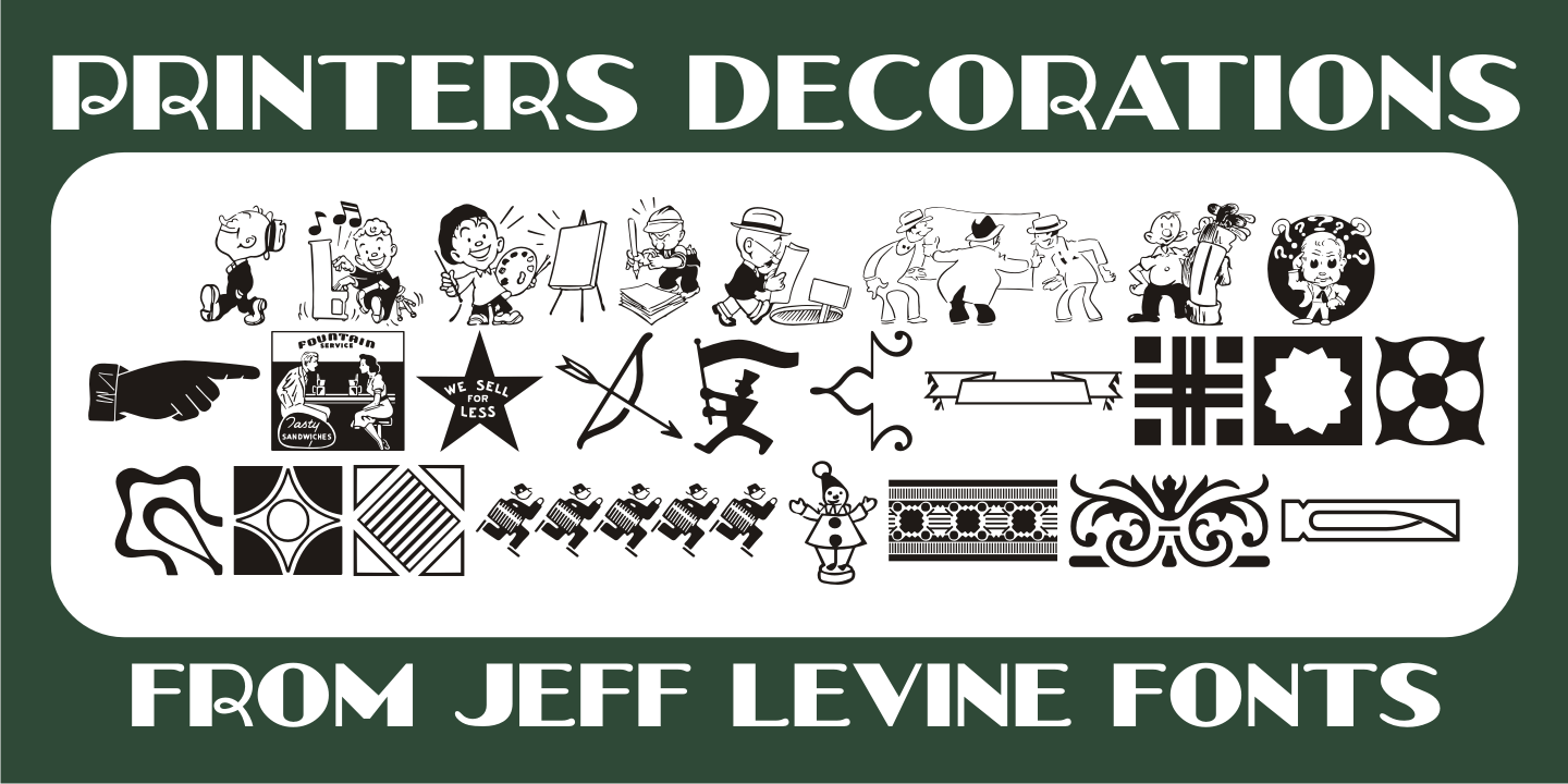 Printers Decorations Font Poster #1