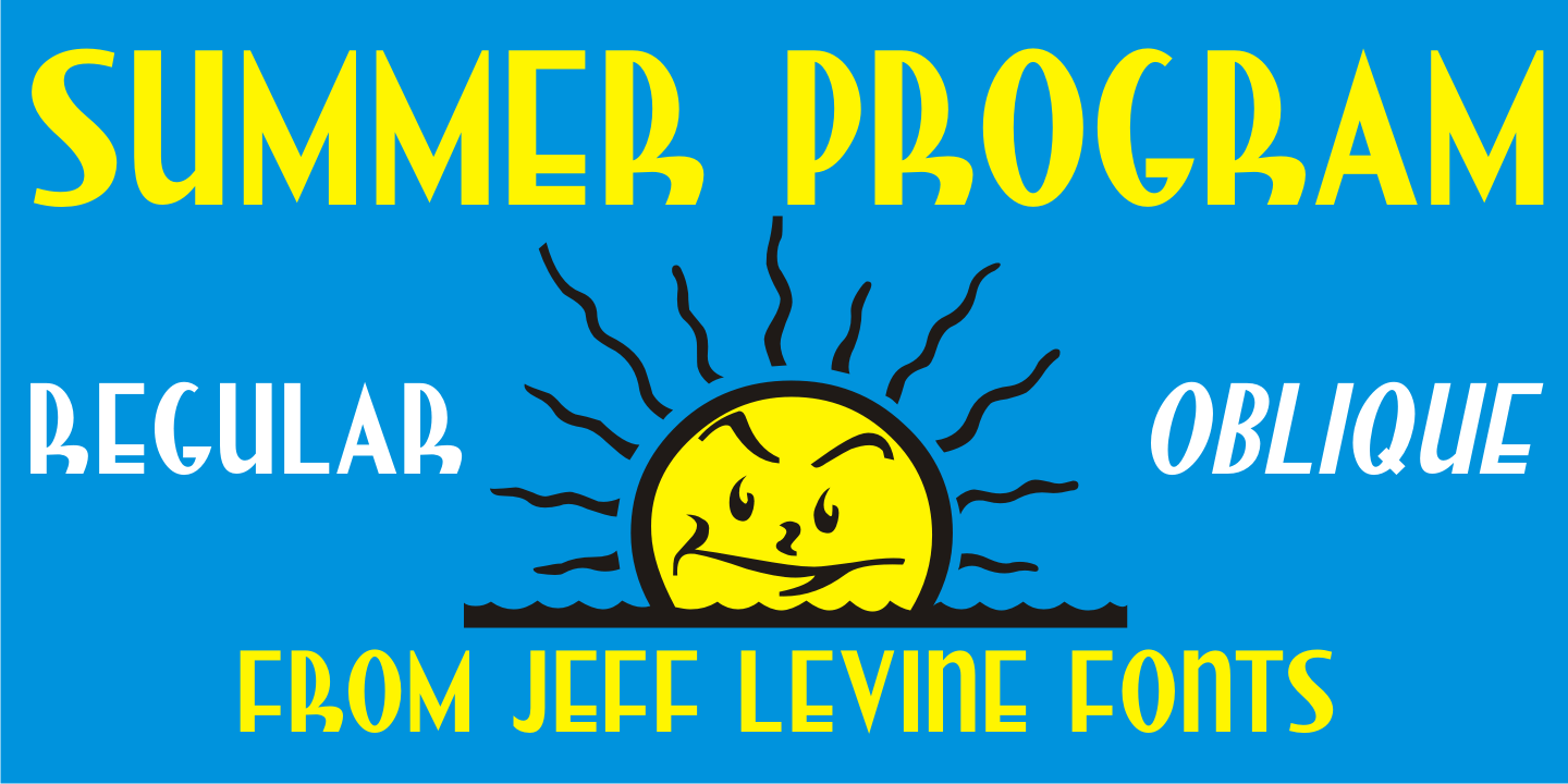 Summer Program Font Family Poster